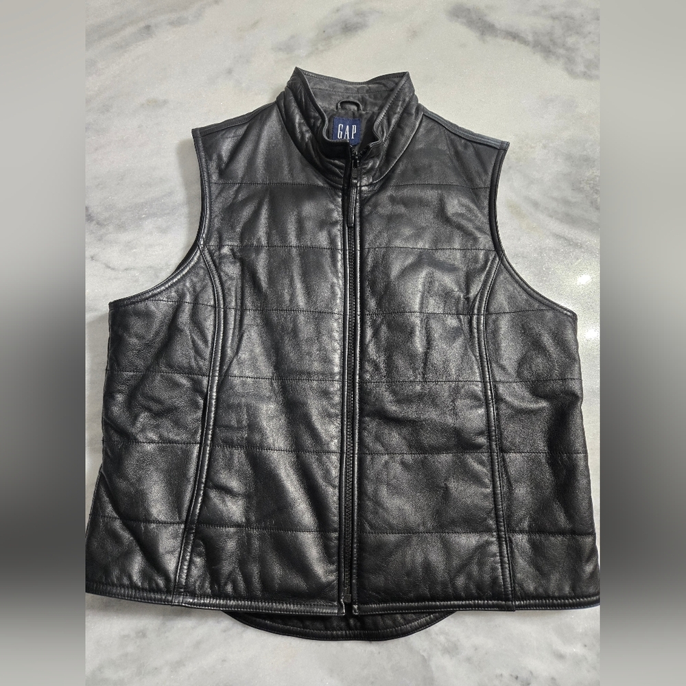 GAP Vintage Leather Vest Medium